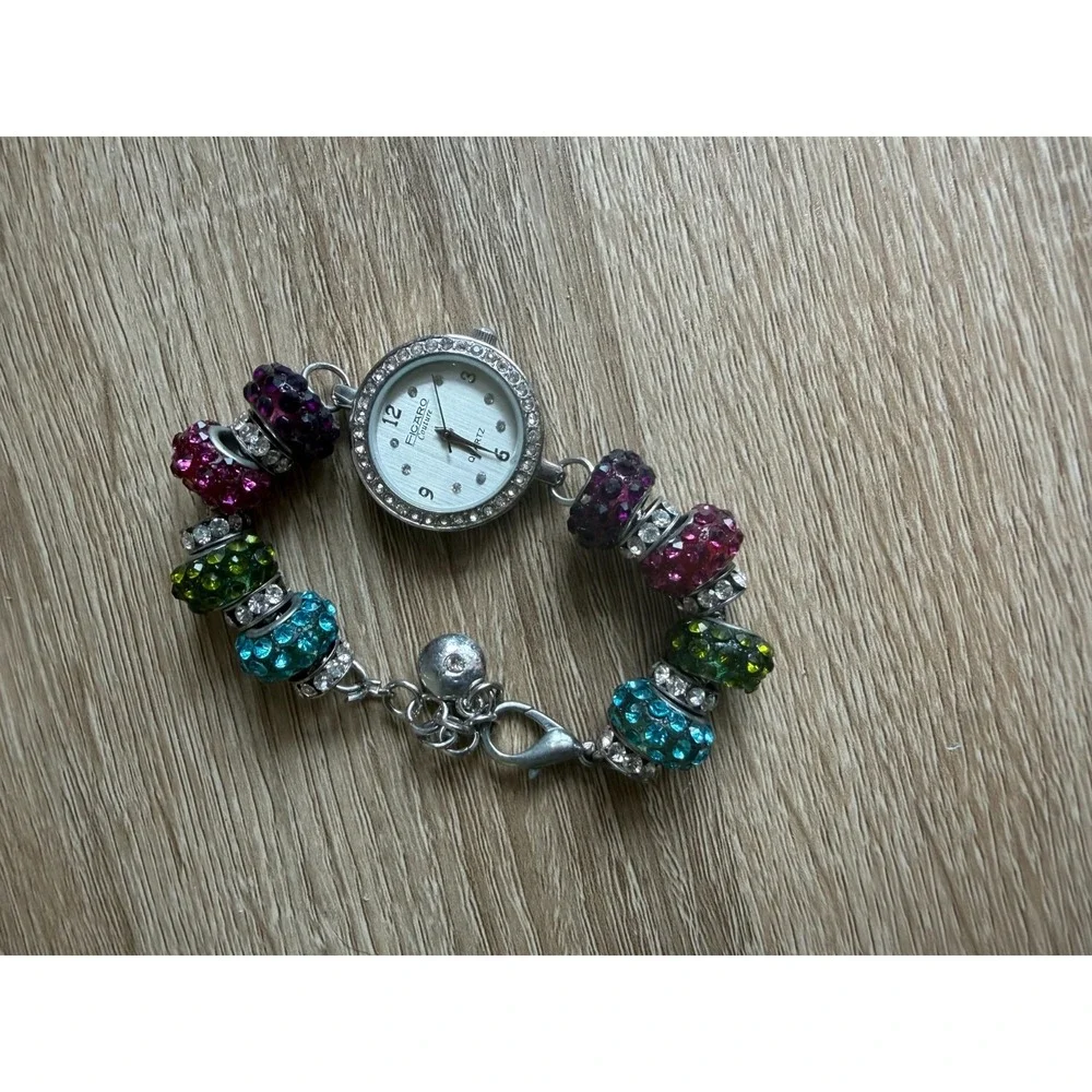 Figaro‎ Couture Rhinestone Watch Women's Needs Battery Multicolored Feminine